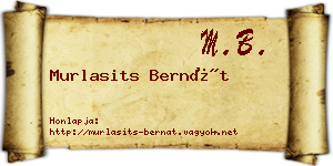 Murlasits Bernát névjegykártya